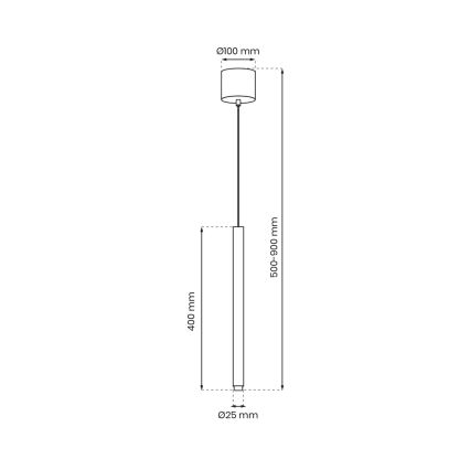 Pendel MONZA 1xG9/8W/230V gylden