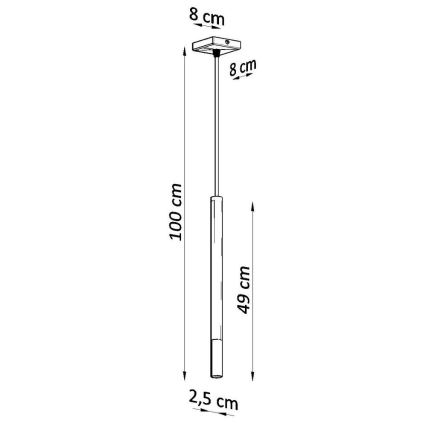 Pendel MOSAIC 1xG9/12W/230V sort/gylden