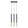 Pendel MOSAIC 3xG9/12W/230V sort/gylden