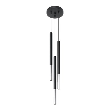Pendel MOSAIC 3xG9/12W/230V sort/skinnende krom