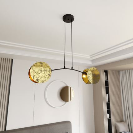 Pendel MOTIF 2xE14/10W/230V guldfarvet