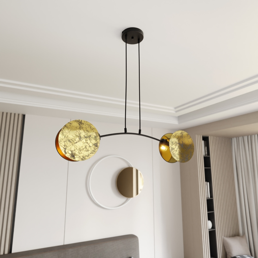 Pendel MOTIF 2xE14/10W/230V guldfarvet