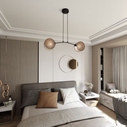 Pendel MOTIF 2xE27/15W/230V beige
