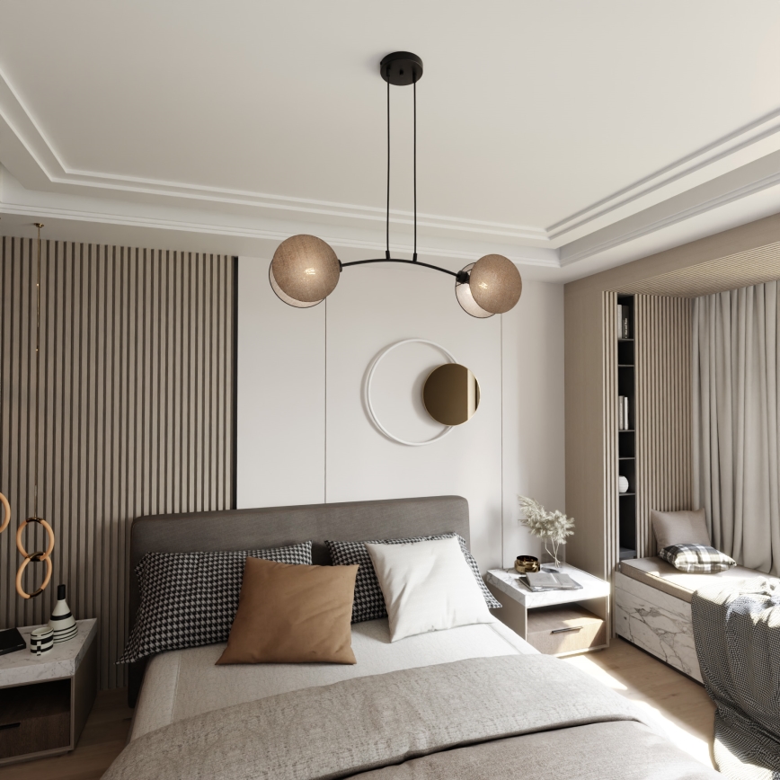 Pendel MOTIF 2xE27/15W/230V beige