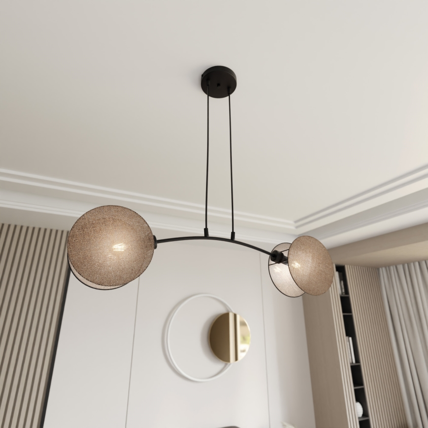 Pendel MOTIF 2xE27/15W/230V beige
