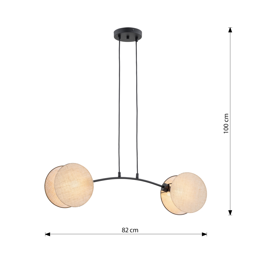 Pendel MOTIF 2xE27/15W/230V beige