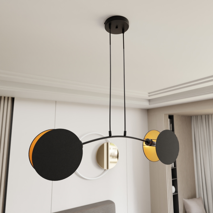 Pendel MOTIF 2xE27/15W/230V sort