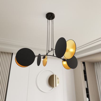 Pendel MOTIF 4xE14/10W/230V sort