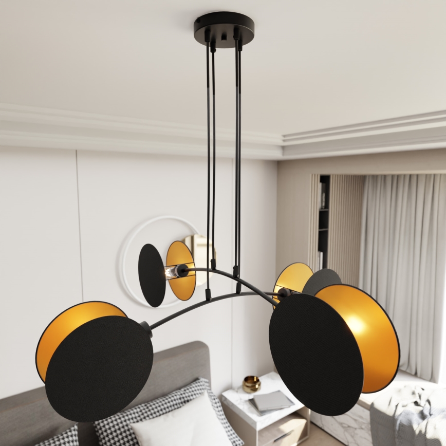 Pendel MOTIF 4xE14/10W/230V sort