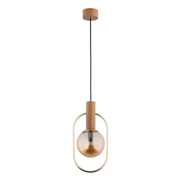 Pendel MUFI 1xE14/10W/230V guldfarvet/beige