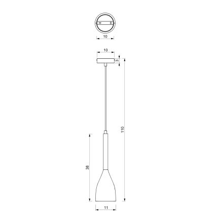 Pendel MUZA NEW 1xE27/60W/230V sort