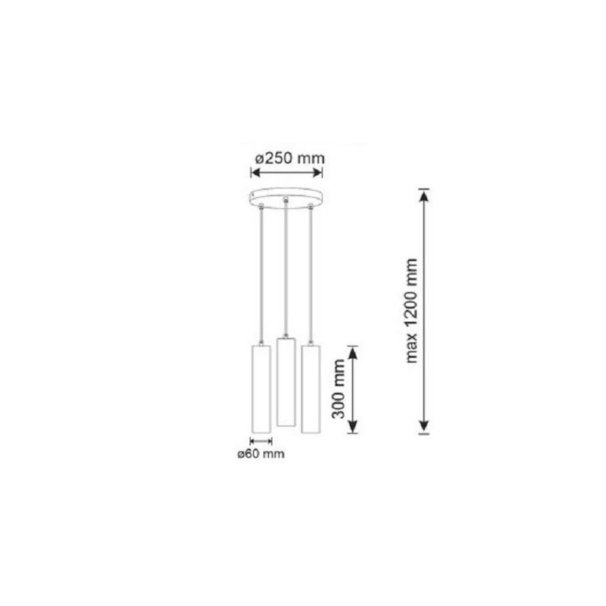 Pendel NAPOLI 3xGU10/8W/230V