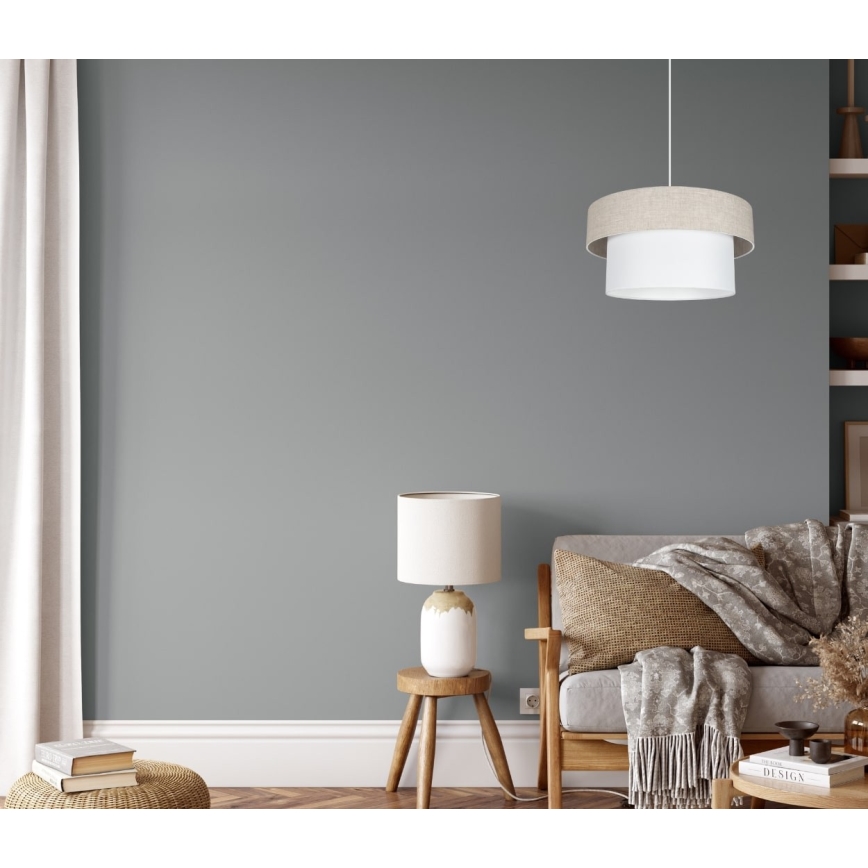 Pendel NATA 1xE27/60W/230V beige