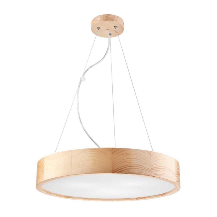 Pendel NATURAL 3xE27/60W/230V ø 47 cm fyrretræ