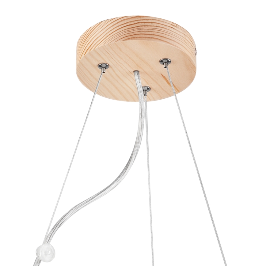 Pendel NATURAL 3xE27/60W/230V ø 47 cm fyrretræ