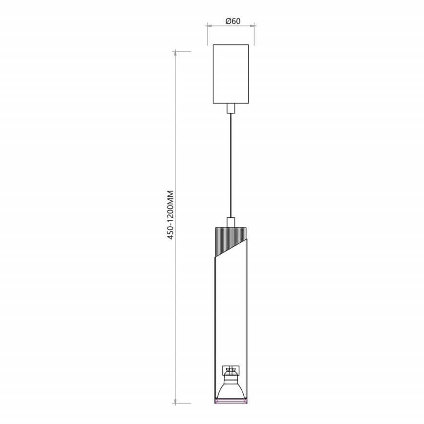 Pendel NEO 1xGU10/8W/230V sort/guldfarvet