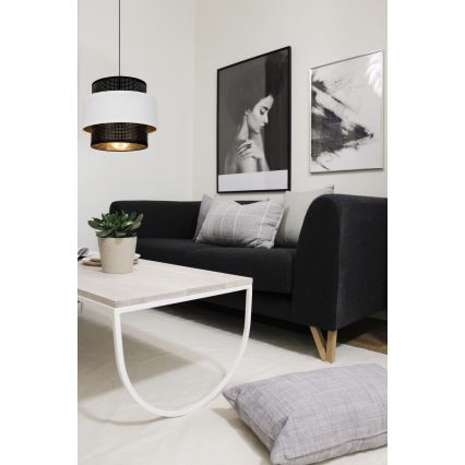 Pendel NESS 1xE27/60W/230V sort/hvid