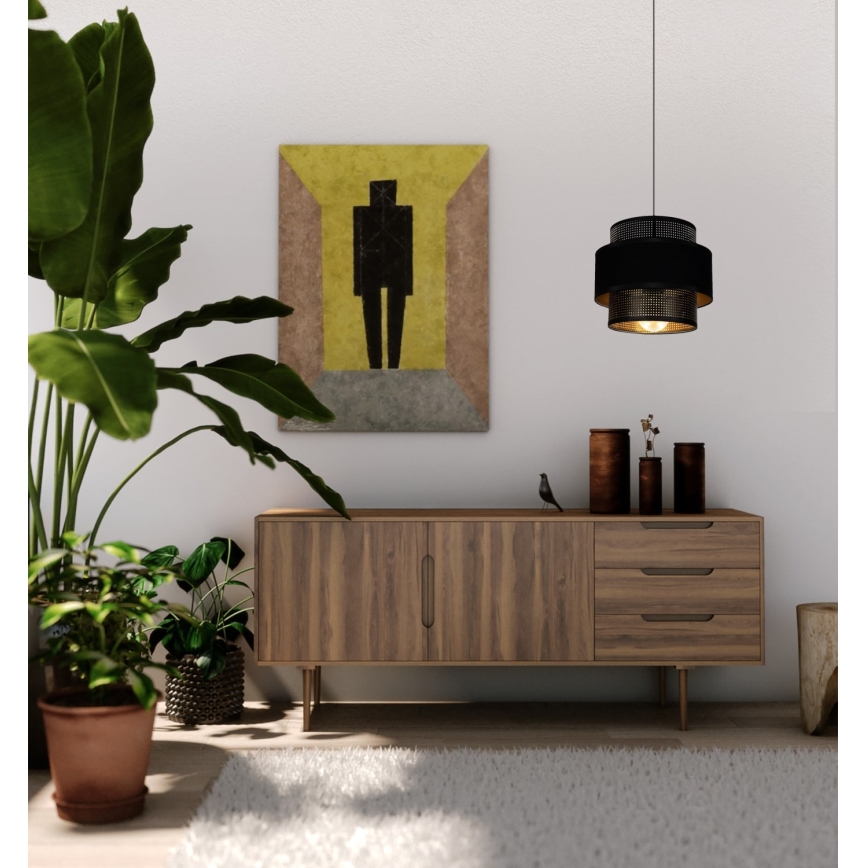 Pendel NESS 1xE27/60W/230V sort