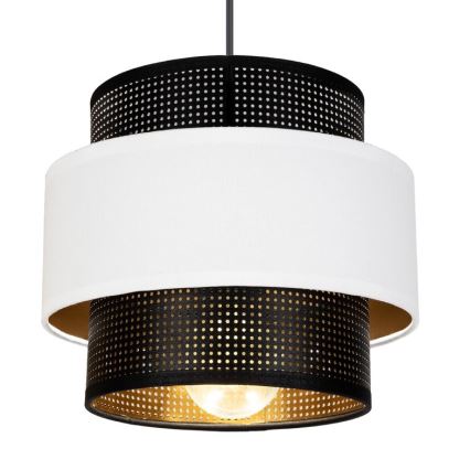 Pendel NESS 2xE27/60W/230V diameter 30 cm sort/hvid