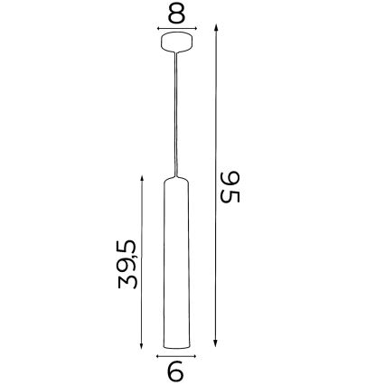 Pendel NEST 1xGU10/8W/230V hvid/skinnende krom