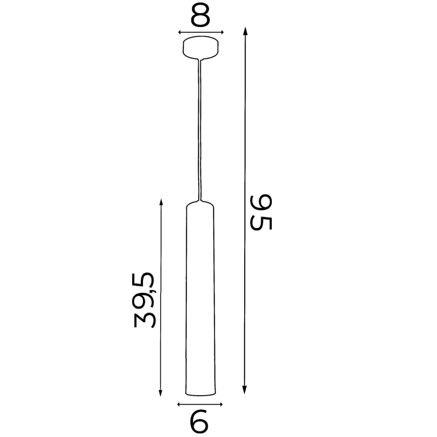 Pendel NEST 1xGU10/8W/230V sort/skinnende krom