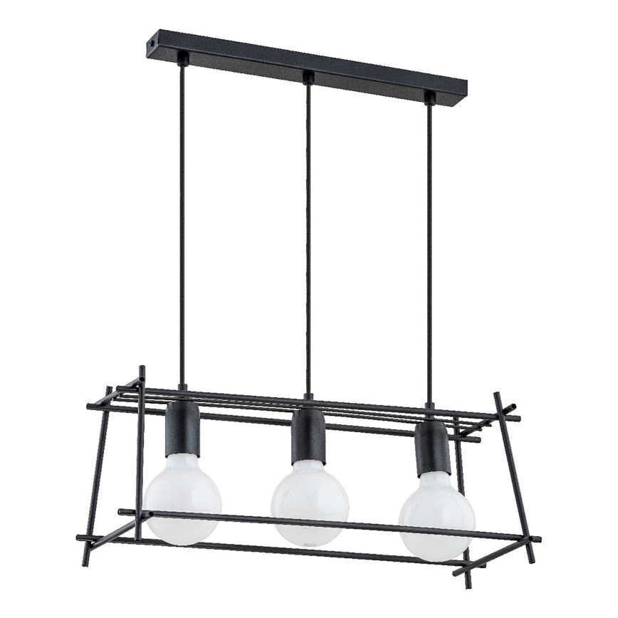 Pendel NETI 3xE27/15W/230V sort