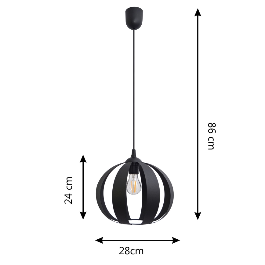 Pendel NEWTON 1xE27/15W/230V sort