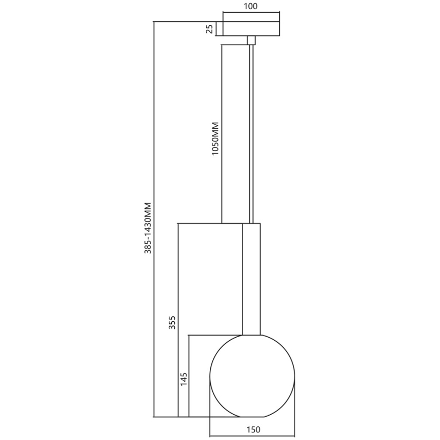 Pendel NIKO 1xG9/9W/230V diameter 15 cm guldfarvet
