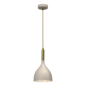 Pendel NOAK 1xE27/15W/230V beige/guldfarvet