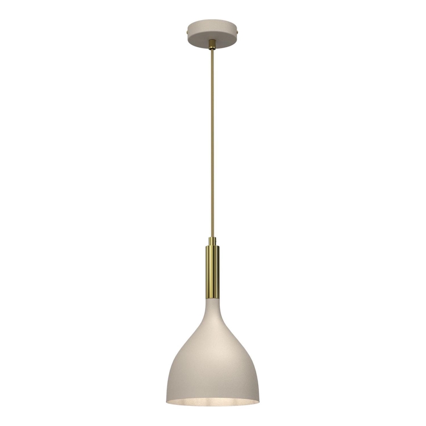 Pendel NOAK 1xE27/15W/230V beige/guldfarvet