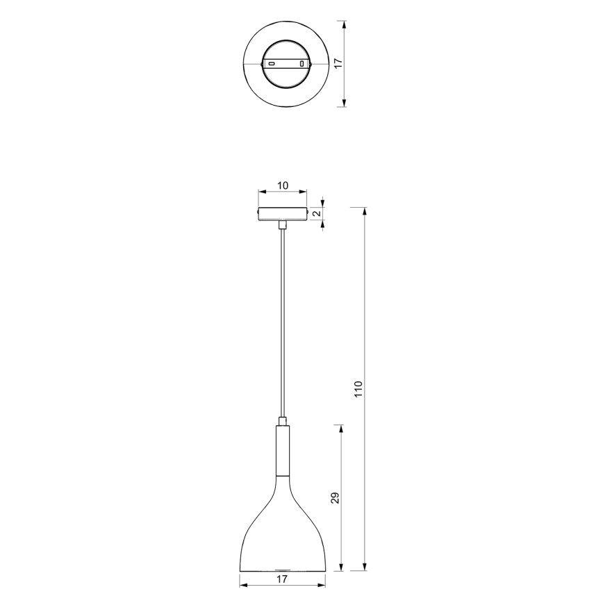 Pendel NOAK 1xE27/15W/230V beige/guldfarvet