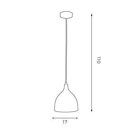 Pendel NOAK 1xE27/15W/230V grå