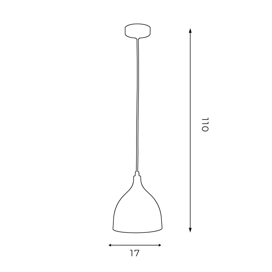 Pendel NOAK 1xE27/15W/230V grå