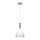 Pendel NOAK 1xE27/15W/230V hvid/guldfarvet
