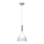 Pendel NOAK 1xE27/15W/230V hvid/skinnende krom