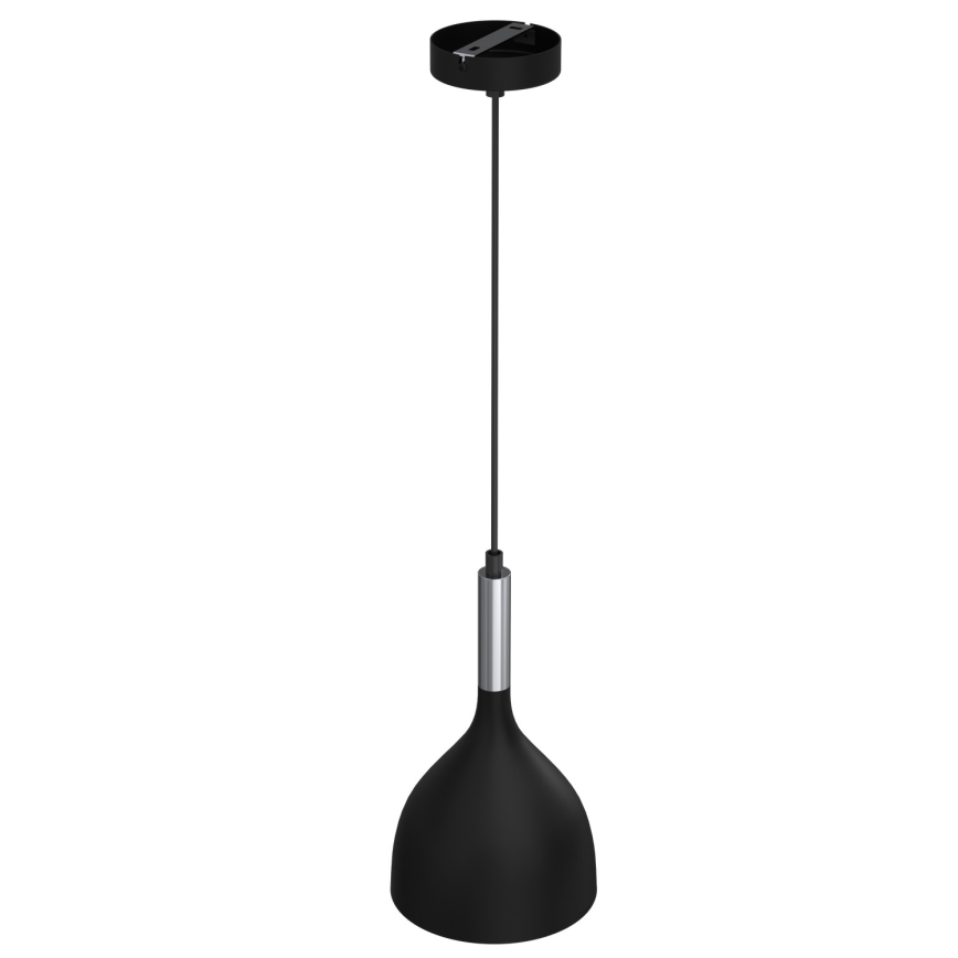Pendel NOAK 1xE27/15W/230V sort/skinnende krom