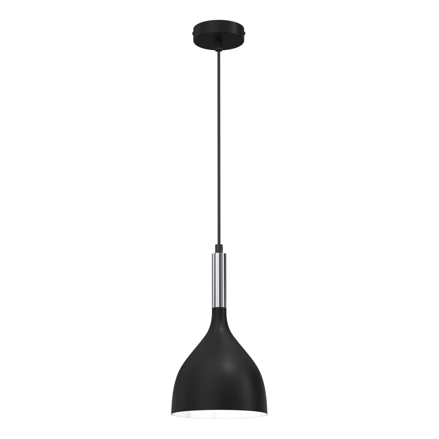 Pendel NOAK 1xE27/15W/230V sort/skinnende krom