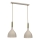 Pendel NOAK 2xE27/15W/230V beige/guldfarvet