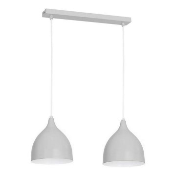Pendel NOAK 2xE27/15W/230V grå
