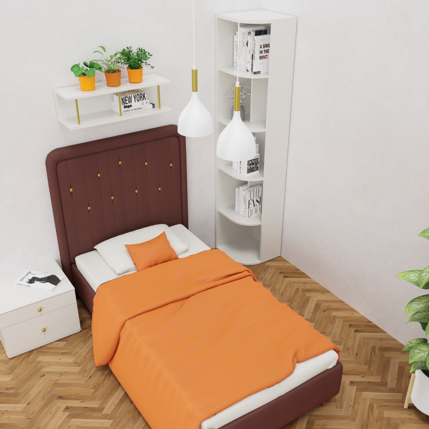 Pendel NOAK 2xE27/15W/230V hvid/guldfarvet