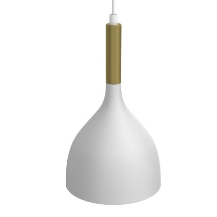 Pendel NOAK 2xE27/15W/230V hvid/guldfarvet