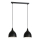 Pendel NOAK 2xE27/15W/230V sort
