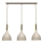 Pendel NOAK 3xE27/15W/230V beige/guldfarvet