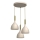 Pendel NOAK 3xE27/15W/230V beige/guldfarvet