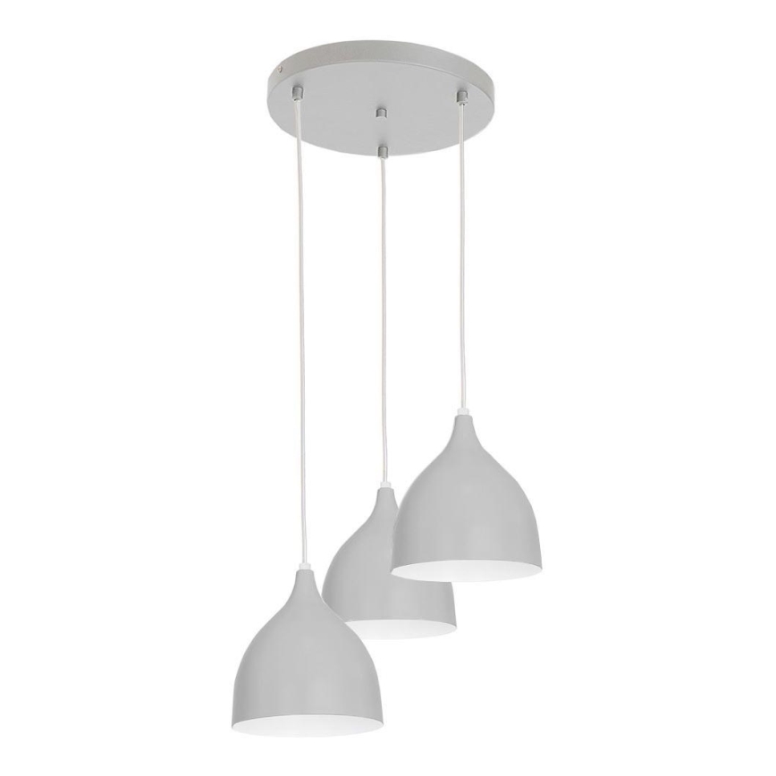 Pendel NOAK 3xE27/15W/230V grå