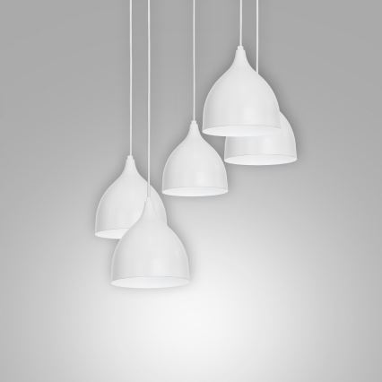 Pendel NOAK 5xE27/15W/230V grå