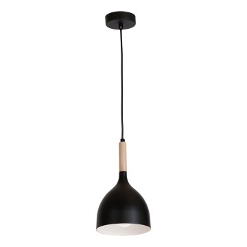 Pendel NOAK WOOD 1xE27/15W/230V sort/bøg