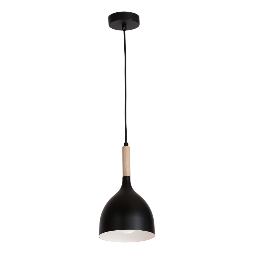 Pendel NOAK WOOD 1xE27/15W/230V sort/bøg