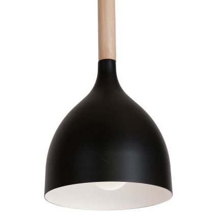 Pendel NOAK WOOD 1xE27/15W/230V sort/bøg