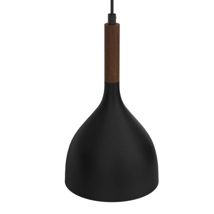 Pendel NOAK WOOD 2xE27/15W/230V sort/bøg